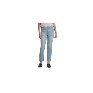 Jen 7 Womens Light Blue Zippered Pocketed Ankle Straight Leg High Waist Jeans 6